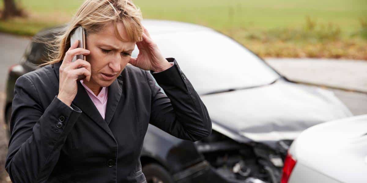 A woman dealing with an accident lawsuit.